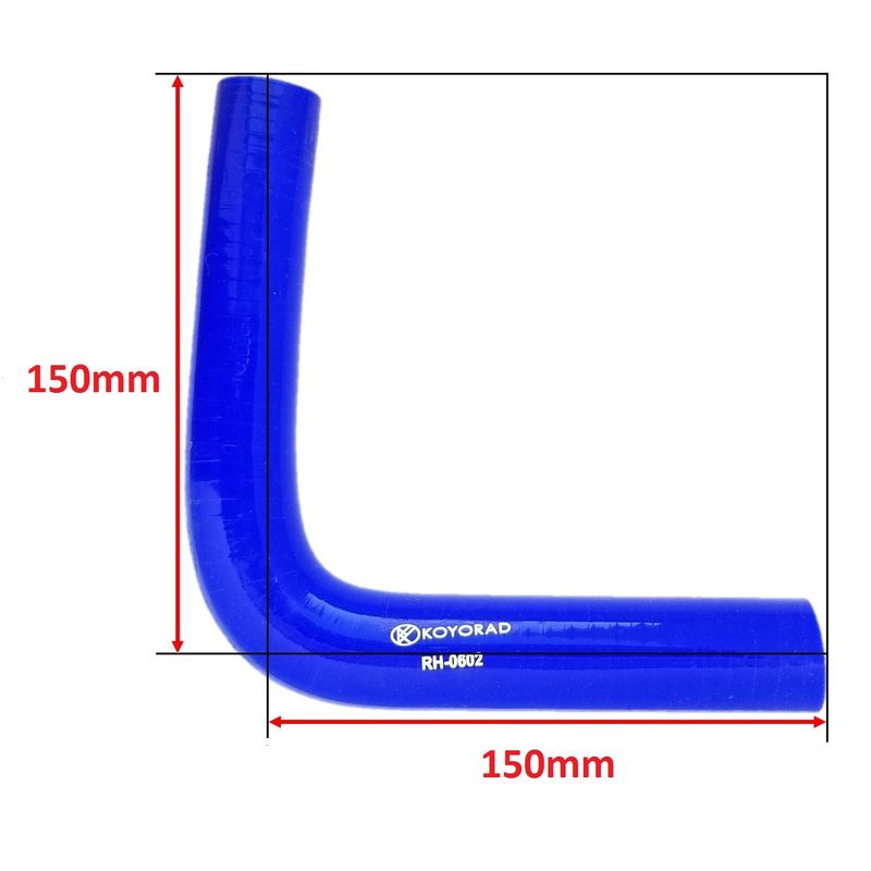 ラジエーター シリコンホース 汎用タイプ 内径18mm 90度 エルボ 長さ150mm ブルー RH-0602 - コーヨーラドダイレクト